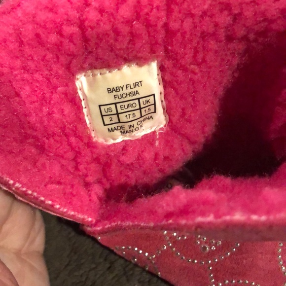 Stuart Weizman Baby Flirt Booties in Fuchsia us2 - Picture 5 of 6